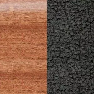 Дерево орех / натуральная кожа с компаньоном черная