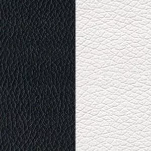 Чёрная экокожа/белая экокожа