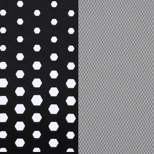 Серая ткань / чёрный пластик