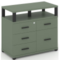 Тумба приставная широкая 4 ящика + 1 распашной фасад. С надставкой широкой.
