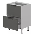 Шкаф кухонный напольный (2 ящика) фасады рамочные, МДФ в плёнке.