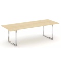 Стол переговорный на металлокаркасе на О-образных опорах (нерж.сталь)