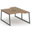 Рабочая станция эргономичная двухсторонняя на T1-образных опорах 40х40