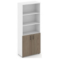Офисный шкаф высокий широкий (2 низких фасада, задняя стенка ЛДСП