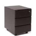 Мобильная офисная тумба с колёсиками и замком, 3 ящика