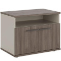 Офисная тумба для оргтехники, с нишей и распашными дверцами