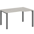 Стол эргономичный правый на металлоопорах