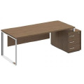 Стол руководителя на опорной тумбе правый/левый