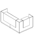 Стойка ресепшн угловая левая (полки высокие)
