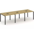 Стол для переговоров на металлокаркасе (3 столешницы)
