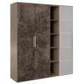 Офисный шкаф высокий 3 створки, с нишей