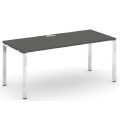 Стол руководителя на металлокаркасе на П-образных опорах (нерж.сталь)