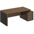 Стол руководителя правый на опорной тумбе малой