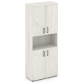 Офисный шкаф высокий широкий (4 низких фасада, задняя стенка ЛДСП