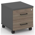 Тумба мобильная 2 ящика. Стандартные колеса