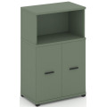 Распашной Офисный шкаф опорный/приставной с надставкой  низкой