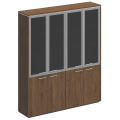 Офисный шкаф для документов со стеклянными дверями