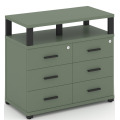 Тумба приставная широкая 6 ящиков. С надставкой широкой