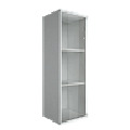 Офисный шкаф узкий средний со стеклом, Л/Пр.