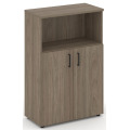 Офисный шкаф средний широкий (2 низких фасада, задняя стенка ЛДСП)