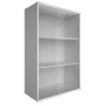 Офисный шкаф средний широкий со стеклом