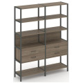 Двухсекционный стеллаж пятиярусный с ящиками