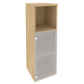 Офисный шкаф средний узкий стекло (лев/прав) 