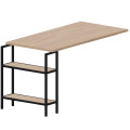 Стол приставной на металлокаркасе с открытыми полками