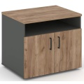 Офисная тумба для оргтехники, с нишей и распашными дверцами