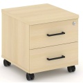 Тумба мобильная 2 ящика. Стандартные колеса