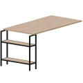 Стол приставной на металлокаркасе с открытыми полками
