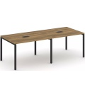 Стол для переговоров на металлокаркасе (2 столешницы)