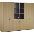 Офисный шкаф для документов комбинированный + гардероб (хром)