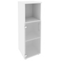Офисный шкаф средний узкий стекло (лев/прав) 