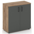 Офисный шкаф низкий широкий (2 низких фасада, задняя стенка ЛДСП)