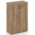 Офисный шкаф средний широкий (2 низких фасада, задняя стенка ЛДСП