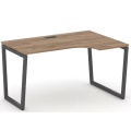 Стол рабочий эргономичный на T2-образных опорах 40х40 (Левый/Правый)