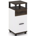Тумба мобильная 1 ящик + 1 распашной фасад. С надставкой.