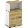 Распашной Офисный шкаф опорный/приставной с надставкой  низкой
