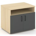 Офисная тумба для оргтехники, с нишей и распашными дверцами