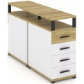 Тумба двухсторонняя опорная/приставная 4 ящика. С надставкой.