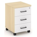 Тумба мобильная 3 ящика. Стандартные колеса