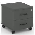 Тумба мобильная 2 ящика. Стандартные колеса