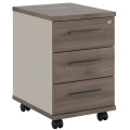 Мобильная офисная тумба с колёсиками и замком, 3 ящика