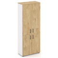 Офисный шкаф высокий широкий (2 низких + 2 средних фасада, задняя стенка ЛДСП
