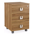 Мобильная офисная тумба с колёсиками и замком, 3 ящика