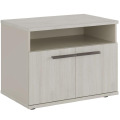 Офисная тумба для оргтехники, с нишей и распашными дверцами