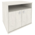 Офисная тумба для оргтехники, с нишей и распашными дверцами