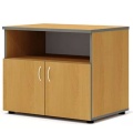 Офисная тумба для оргтехники, с нишей и распашными дверцами