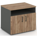 Офисная тумба для оргтехники, с нишей и распашными дверцами